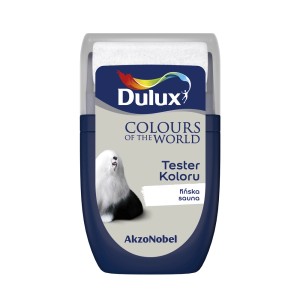 Tester koloru Dulux Fińska sauna, wałek do malowania ścian