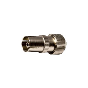 Złącze kabla koncentrycznego, t.b.t., wykonane z metalu do połączeń kablowych.