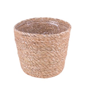 t.b.t. doniczka na zioła z włókien naturalnych, okrągły kształt.