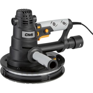 Szlifierka t.b.t. w kolorze czarnym z szarym uchwytem i światłem LED.