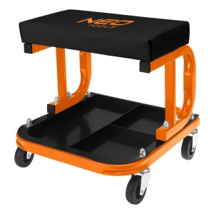 NEO TOOLS Stołek warsztatowy na kółkach z półką na narzędzia - 136 kg