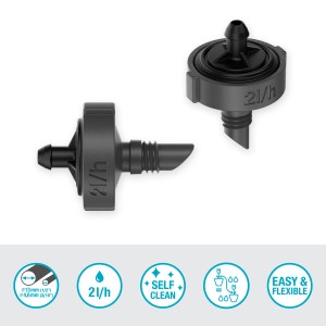 Gardena Kroplownik końcowy 2 l/h, regulujący ciśnienie, do Micro-Drip-System, 10 szt.