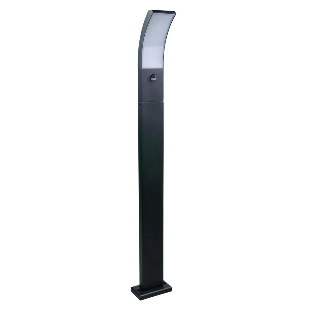 Lampa ogrodowa LED PONTE 9W 4000K 1000lm z czujn. ruchu PIR 100cm czarny