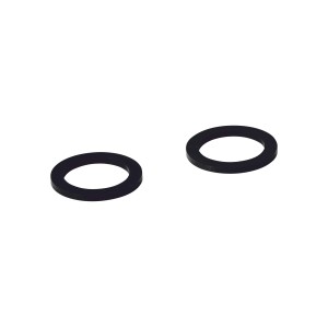 Dwie czarne uszczelki gumowe
