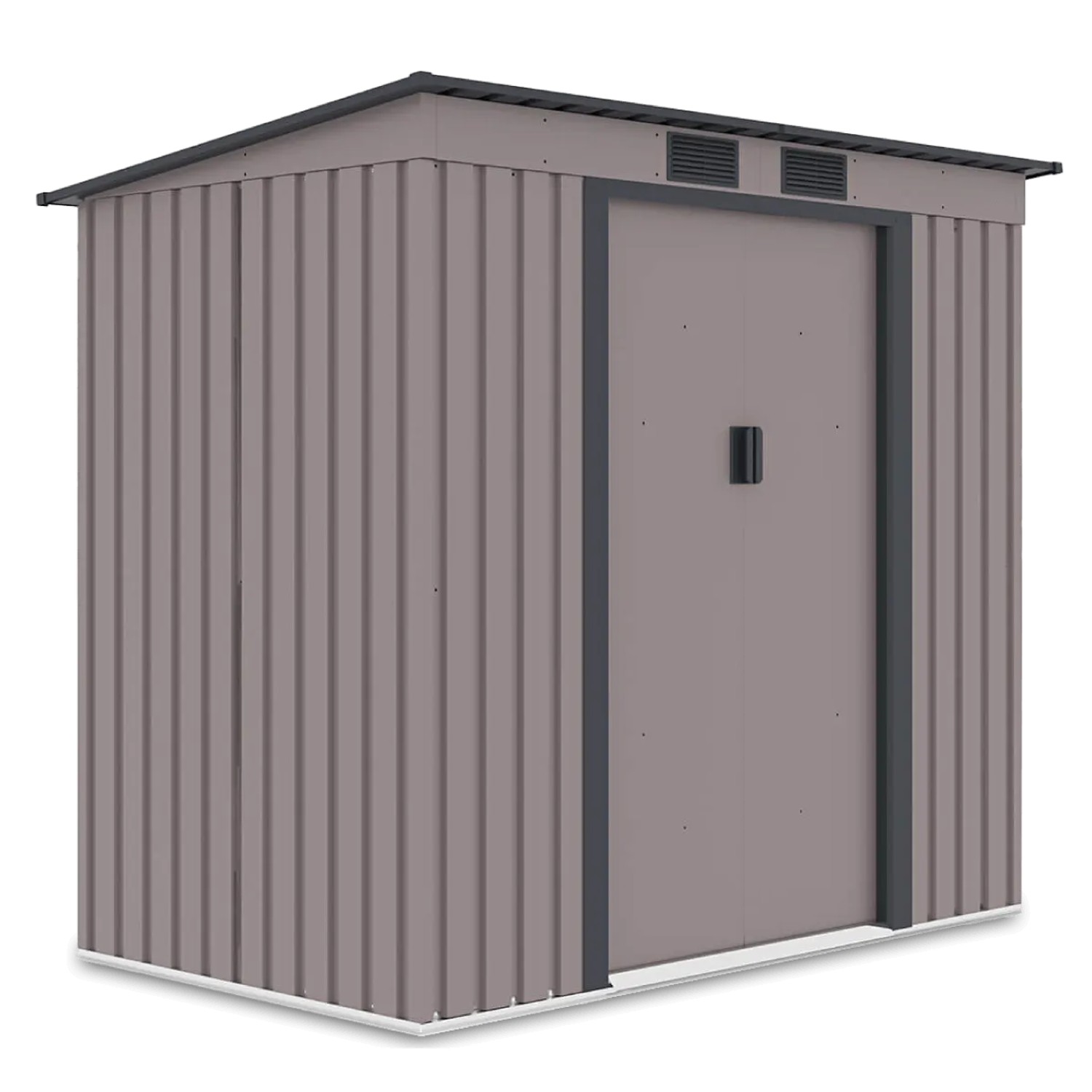 Domek ogrodowy metalowy Oregon Warm Grey - 201x121 cm, wys. 176 cm
