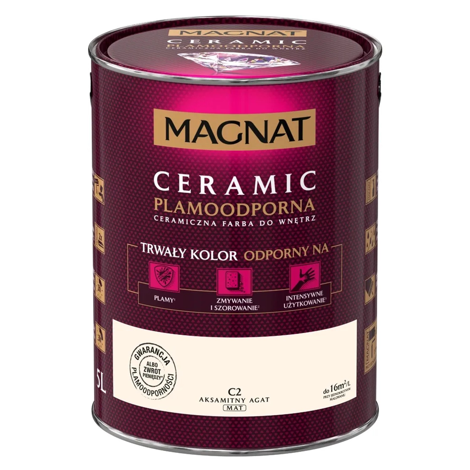Farba Magnat Ceramic aksamitny agat 5 l