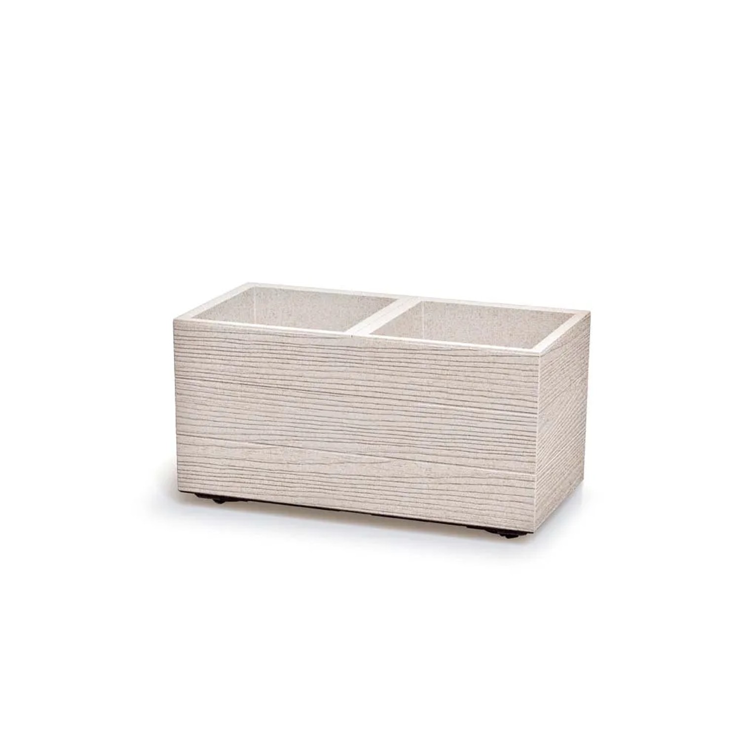 Prosperplast Donica Madera biała eco - 58 x 29 x 29 cm