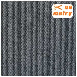 Szary dywan t.b.t. na metry z delikatną strukturą prążkowaną.