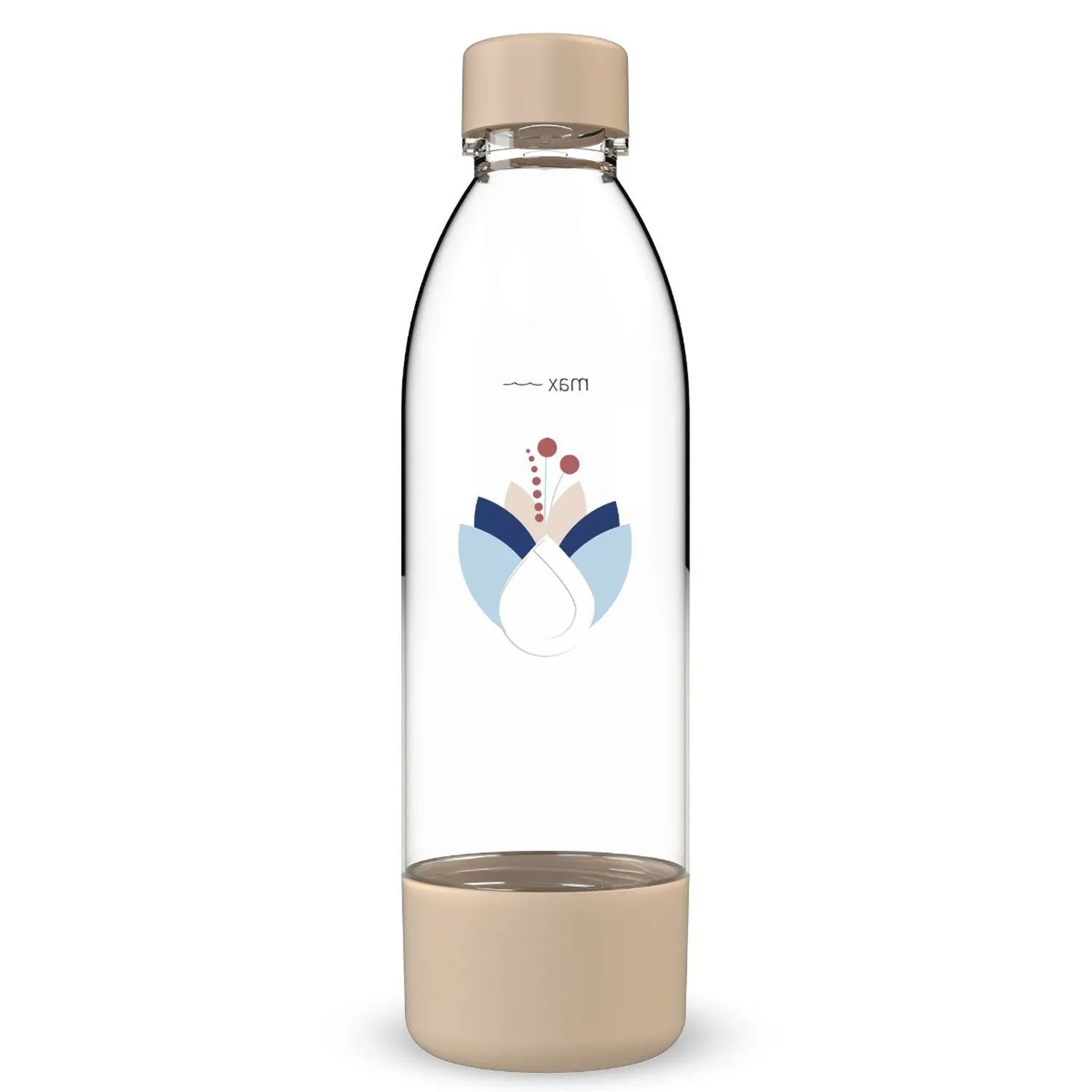 Dafi Butelka do saturatora PushAir Kwiaty cappuccino - 0,7 l