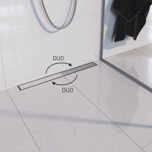 Odwodnienie liniowe t.b.t. do nowoczesnej kabiny prysznicowej.