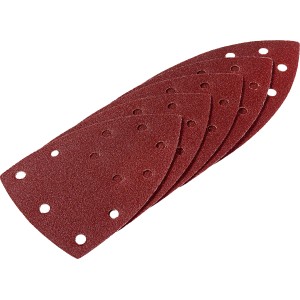 Nakładki ścierne LUX K120 do szlifierek wielofunkcyjnych, zestaw 2-częściowy, czerwono-brązowy.