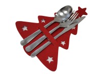 Podkładka filcowa pod sztućce CHOINKA czerwona 15 cm x 20 cm