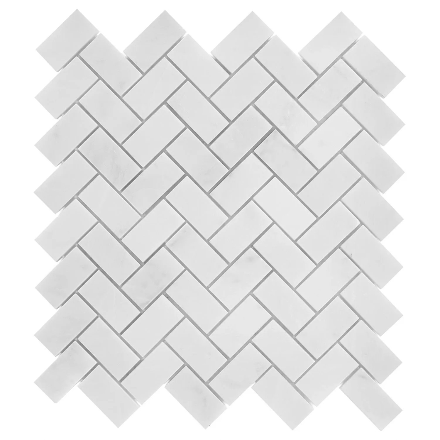 Mozaika Eastern white herringbone 28,5 x 30,5 cm