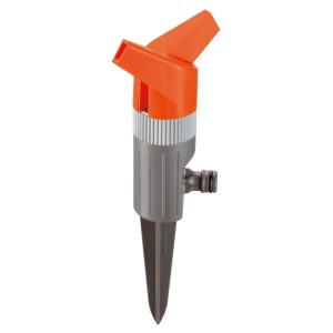 Zraszacz okrągły Gardena Classic Foxtrott ze szpikulcem do małych i średnich trawników.