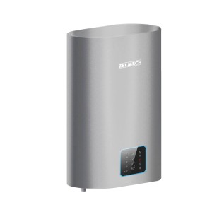 Srebrny bojler t.b.t. z cyfrowym wyświetlaczem. Przygotowanie ciepłej wody do Twojego domu.