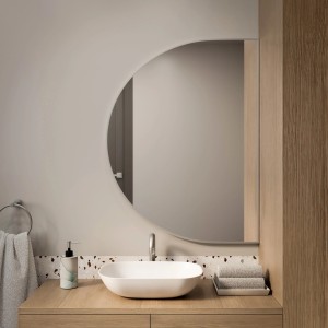 Lustro SemiRound Srebrne Bez led 80x40