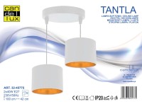 Candellux Lampa wisząca TANTLA 2xE27 40W biała