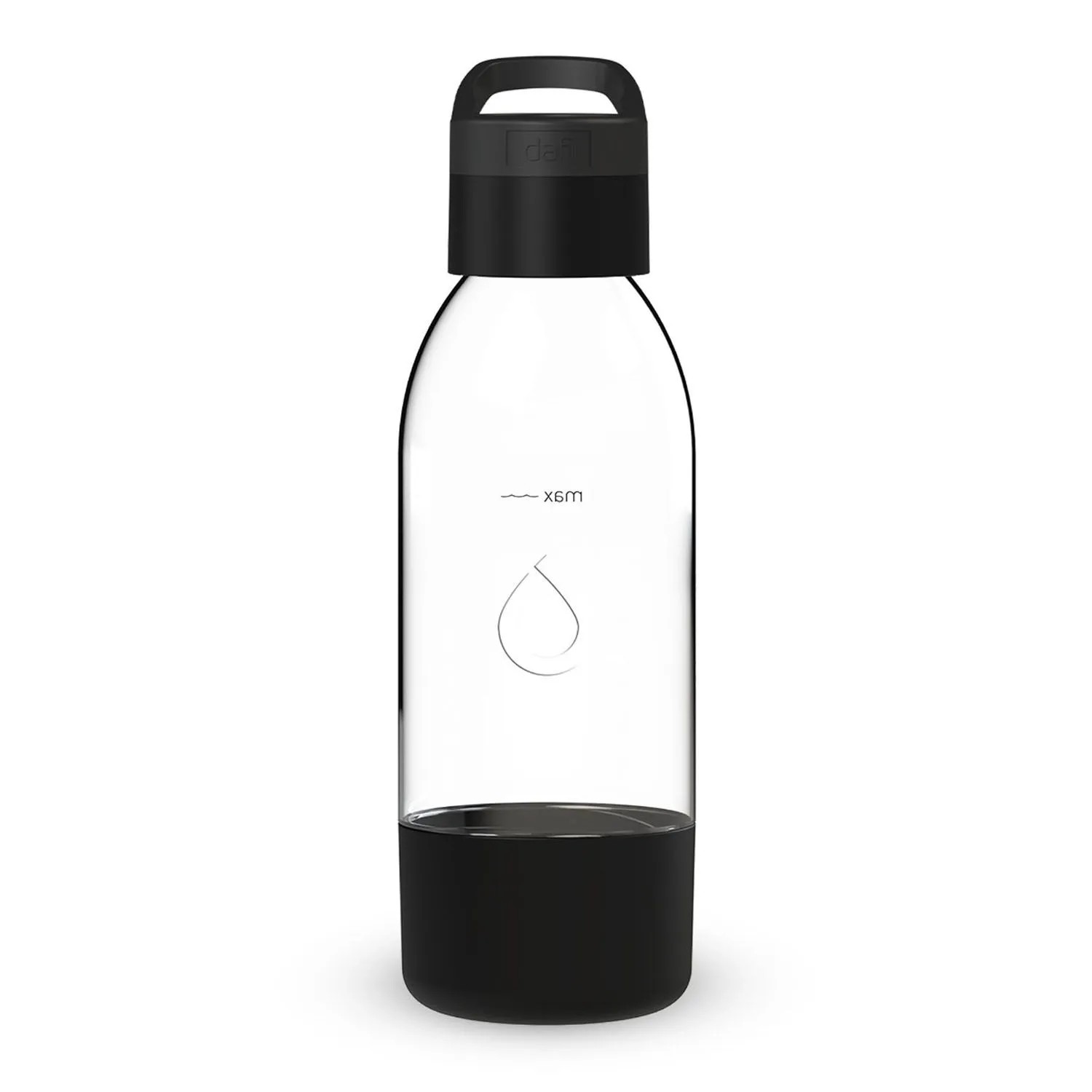 Dafi Butelka do saturatora PushAir czarna z uchwytem - 0,5 l