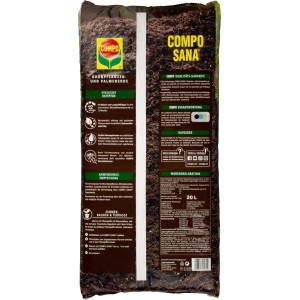 Worek ziemi Compo Sana do roślin zielonych i palm, 20 l. Specjalna ziemia do wnętrz, na balkony i tarasy.