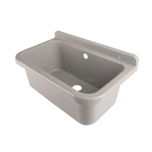 Szary zlew do montażu na ścianie. Idealny do warsztatu lub garażu.