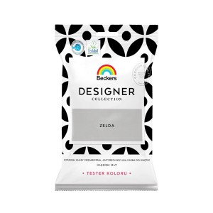 Próbka koloru 'Zelda' Beckers Designer Collection, idealna do testowania farb ściennych.