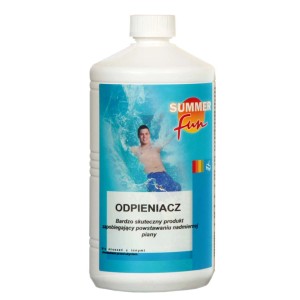 Butelka odpieniacza Summer Fun do dezynfekcji basenu.