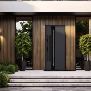 Wiśniowski Drzwi zewnętrzne Tornado Lustro pochwyt Graphite 80P