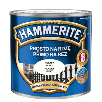 Hammerite Emalia antykorozyjna biały połysk 250 ml