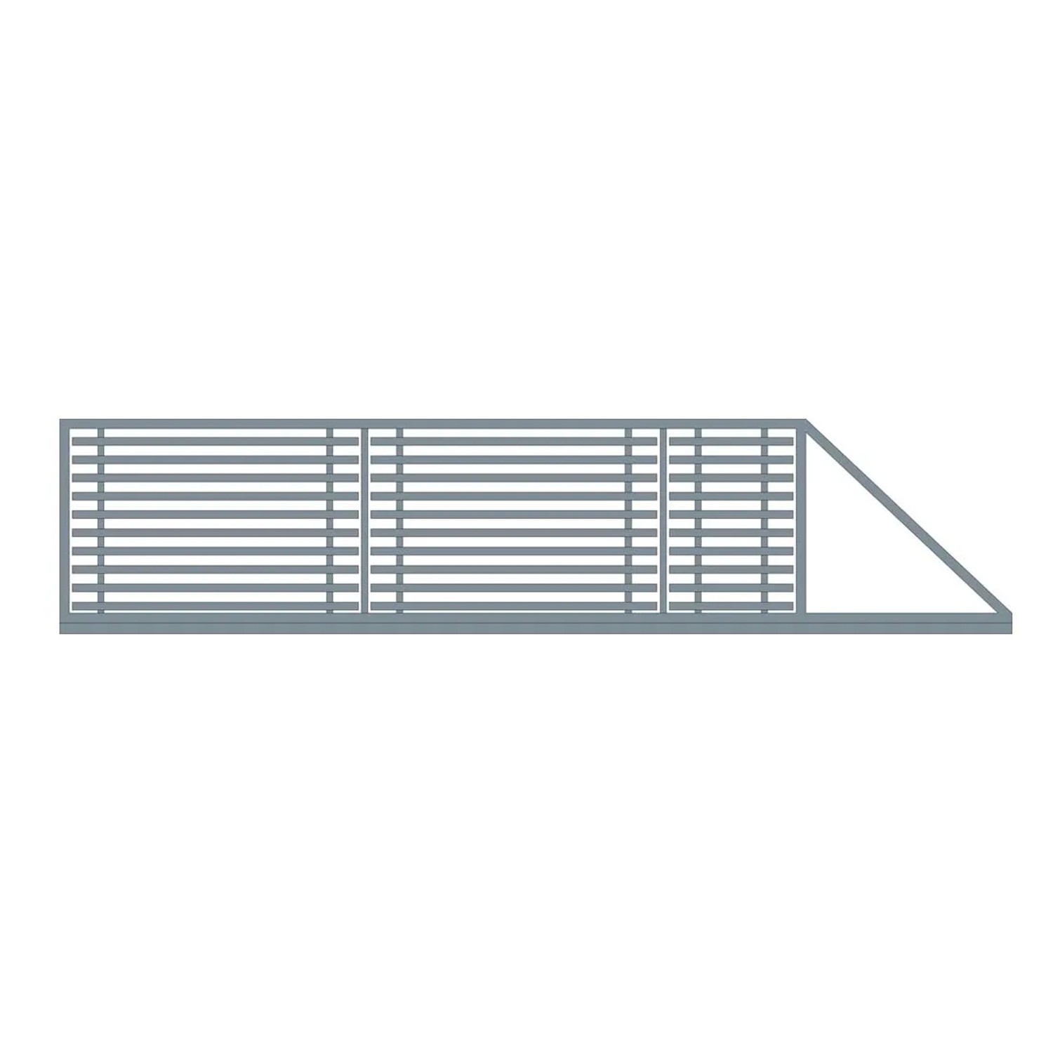 Jarmex Brama Rimini przesuwna Prawa antracyt mat 400 cm x 140 cm