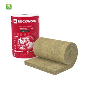 Wełna mineralna Rockwool Toproll Super w rolce, izolacja termiczna i akustyczna.