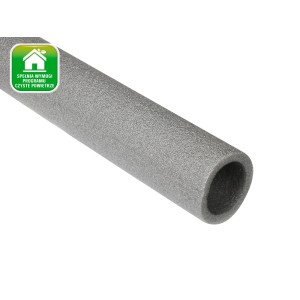 Szara izolacja rur do rur grzewczych, akcesoria do materiałów izolacyjnych.