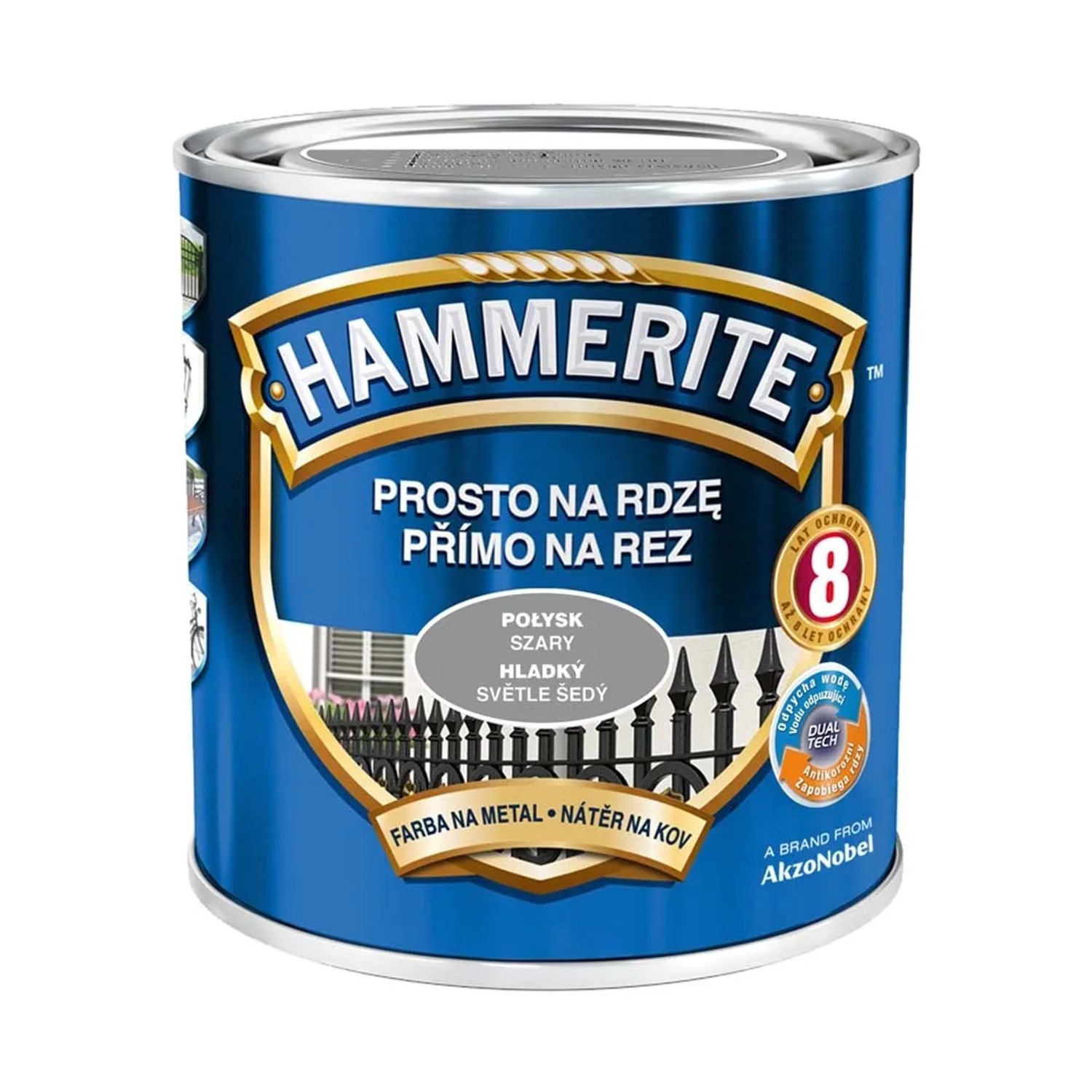Hammerite Emalia antykorozyjna szara połysk 700 ml