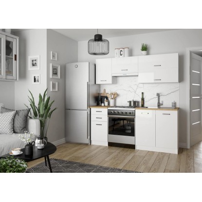 Defra Zestaw mebli kuchennych NAPOLI biały 180 cm 5 el.
