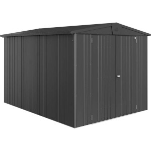 Biohort metalowy domek narzędziowy Europa, ciemnoszary metalik, 6,8 m²: Solidny domek na narzędzia i do przechowywania.