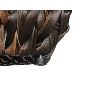 Zbliżenie brązowej t.b.t. Donice z regulowaną nóżką.