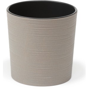 Donica Orbis Malwa Eco Dluto, Ø 300 mm, szara struktura.