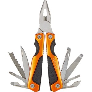 OBI Multitool 12 w 1, pomarańczowe szczypce z różnymi narzędziami.