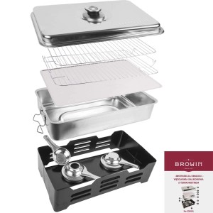 Zestaw wędzarniczy t.b.t. z pokrywą, rusztem i palnikiem do Plony - winiarstwo i przetwórstwo.