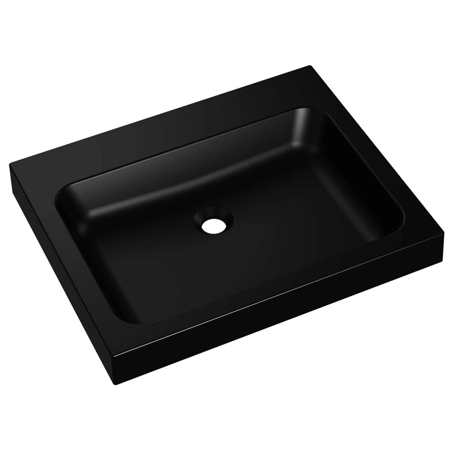 Umywalka MILET 49 Granitowa deep black 49 x 61 x 9 cm