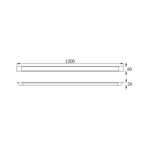 Struhm Lampa liniowa (belka) BARY LED 36W 4000K 3100lm IP42 biała
