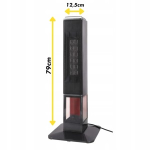 Mission Air Termowentylator wieżowy Malmo czarny 2400W