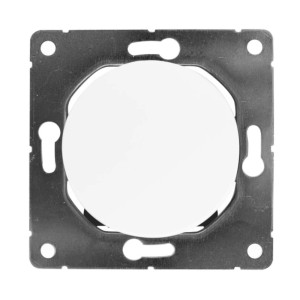 t.b.t. włącznik/przycisk w kolorze białym ze srebrną ramką.