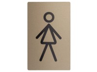 Metro Oznaczenie WC Pani plastikowe samoprzylepne platyna