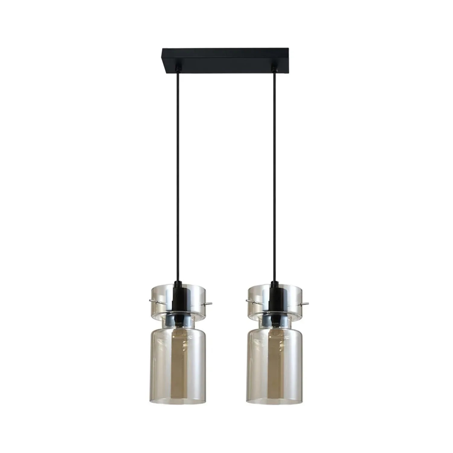 Light Prestige Lampa wisząca Nivio 2xE27 max. 15W LED czerń+szkło