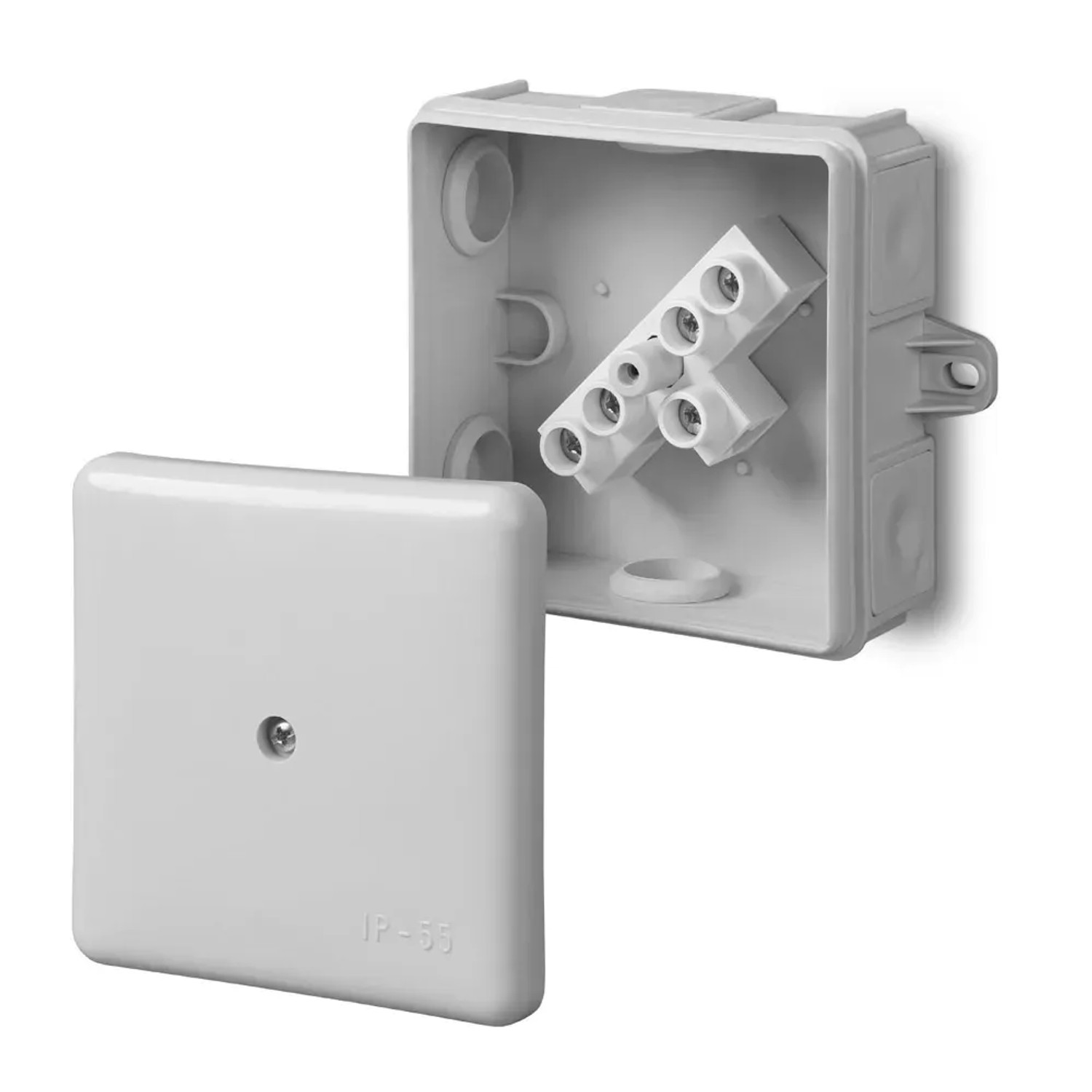 Elektro-Plast Puszka elektryczna natynkowa IP55 szara z wkładem 86 x 86 x 39 mm