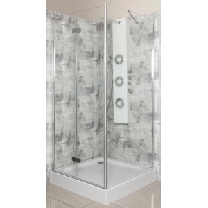 Kabina kwadratowa Style drzwi składane chrom 6mm 195x90