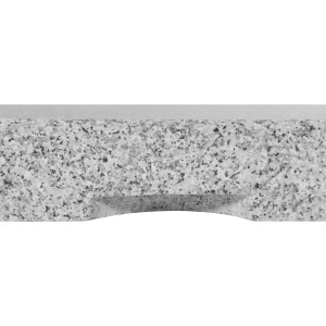 Szara płyta granitowa Doppler Design Eco 55 kg do stojaków na parasole, szczegółowy widok wnęki uchwytu.