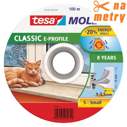 Tesa Uszczelka Profil E biała 1 m