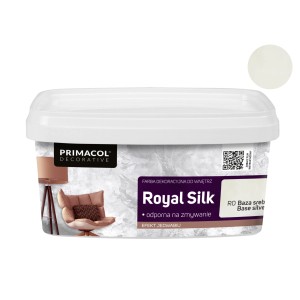 Wiadro farby dekoracyjnej Royal Silk marki Primacol Decorative. Farba do wnętrz z efektem jedwabiu.