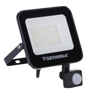 Germina Naświetlacz LED HERA z czujnikiem ruchu 30W 6400K 3000lm IP65 czarny